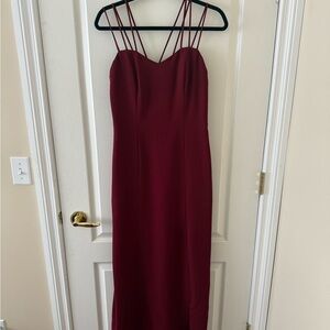 PartyTimeFormals | Vintage burgundy strapie maxi dress size 14 (fits 10/med)